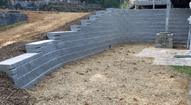 retaining wall for web