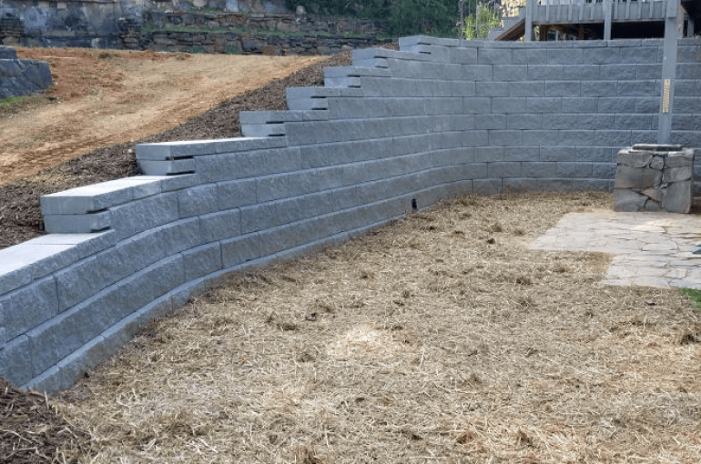 retaining wall for web