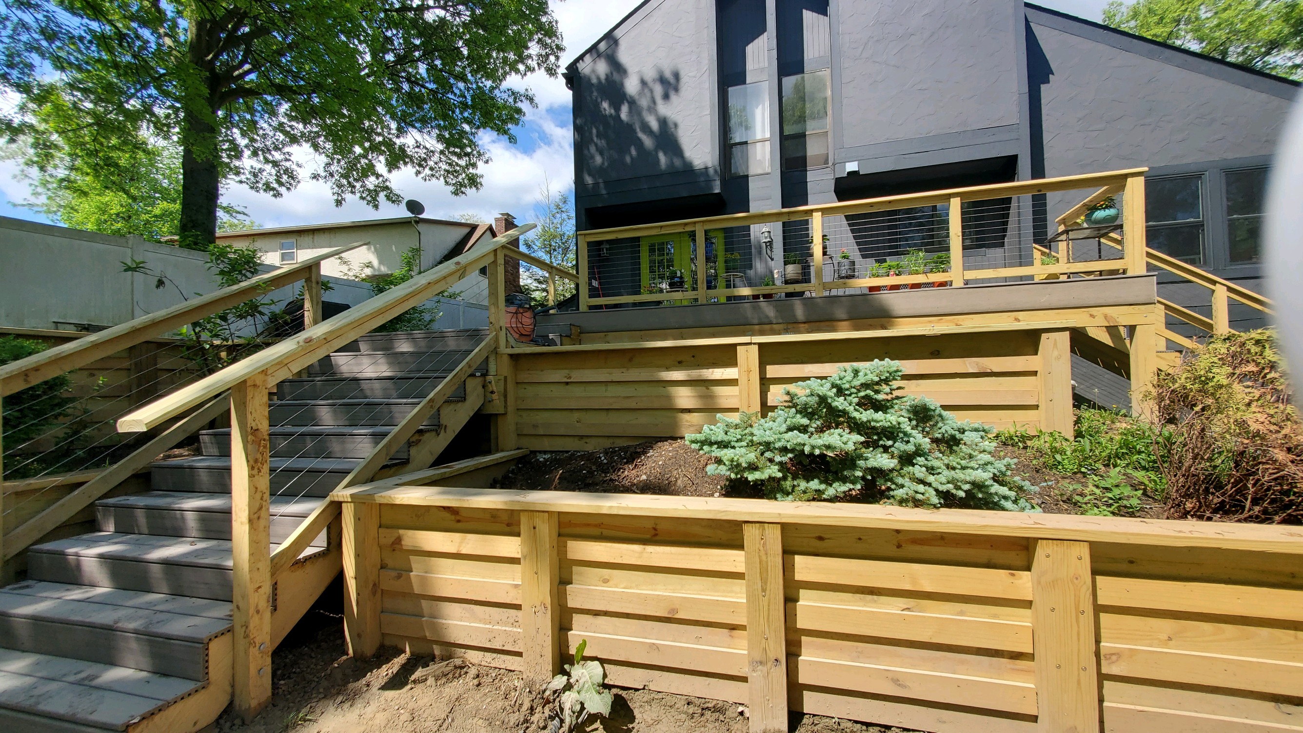 Deck Retaining Wall Green Tree Columbus