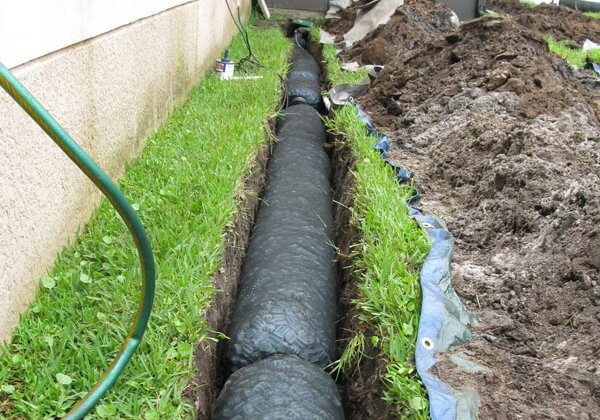 Green Tree Columbus yard drain installation